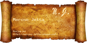Mercse Jetta névjegykártya
